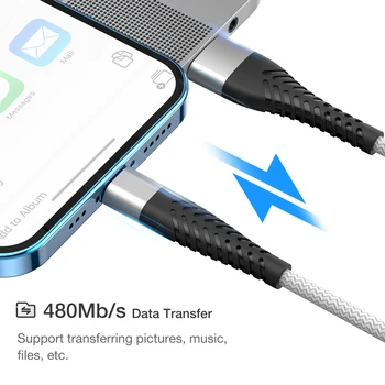 USB Kabel Za iPhone 13 12 11 Pro Xs Max X XR 8 7 6 6s Plus SE 3A Kabel za Brzo Punjenje za iPhone Punjač, podatkovni Kabel, Kabel 3 m