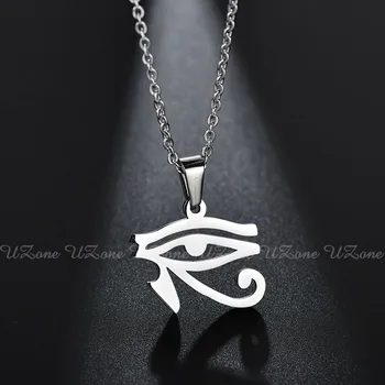UZone Nehrđajućeg Čelika Očiju Planina Čarobno Ogrlica sa Ovjesom Rah Egipatski Oko Ogrlice Za Žene Poklon