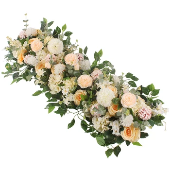 Vjenčanje Luk Cvijeće, 1 m Zidni Aranžman Isporuke, Svila Lažni Božur Ruža Umjetni Cvijet Broj za Vjenčanje Aktivnosti u svojim Rukama