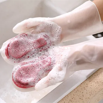 Čarobna četkica za čišćenje нескользящих kuhinja vodonepropusnih silikonskih rukavica za pranje posuđa i za dezinfekciju